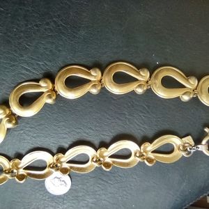 Anne Klein Horseshoe Gold Tone Necklace